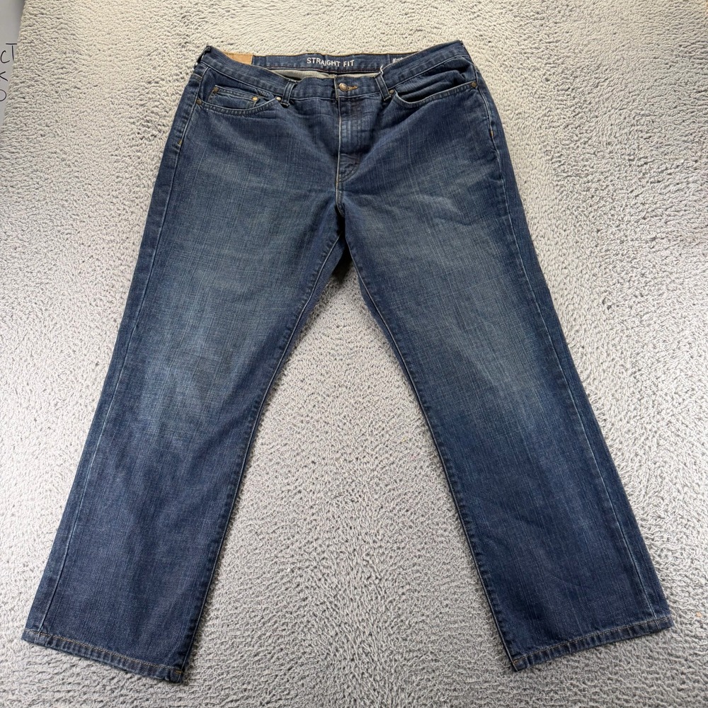 Chaps Jeans Mens 38x30 Blue Cotton Denim Straight Leg Workwear Faded‎ Outdoor